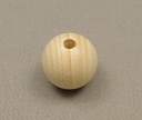 Boules en bois ø 30 mm avec trou traversant (6 pièces)