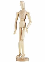 Mannequin en bois naturel 30 cm de haut