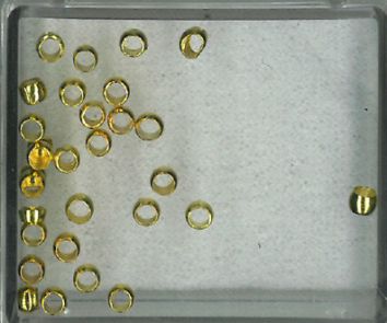 Quetschperlen ø 1 mm gold 30 Stück