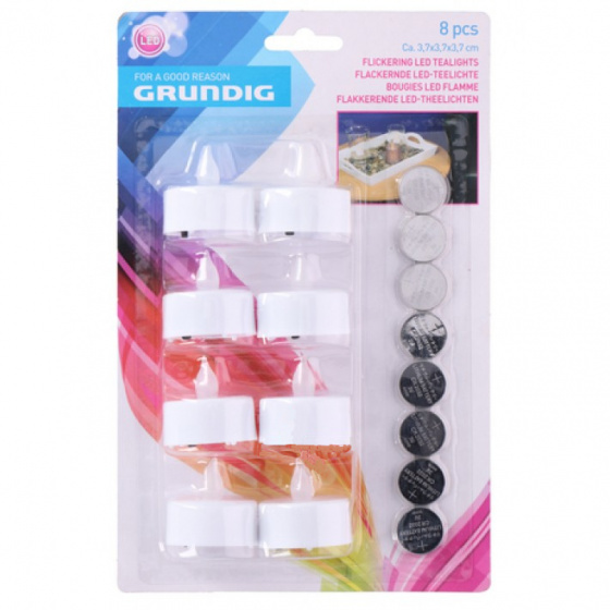 Bougies LED flamme (8 pièces)