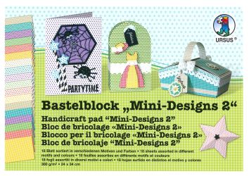 Bloc de bricolage 300 g/m2, 24 x 34 cm 18 fles assort.Mini-Designs2