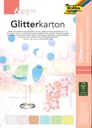 Glitterkarton-Block Pastell 17,4 x 24,5 cm 300 gr/m2, 6 Blatt sortiert