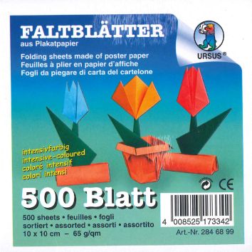 Faltblätter aus Plakatpapier, 65 g/m2, 500 Blatt sortiert