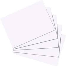 Fiches blanches A6 (paquet de 250 feuilles)