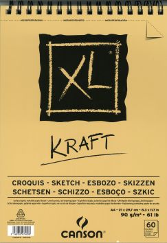 Skizzenblock "Kraft" A4, 90 g/m2, 60 Blatt