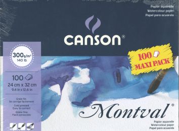 Aquarellpapier Montval 300g/m2, 100 Blatt