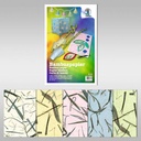 Papier bambou assortiment 5 feuilles 35g/m2, 23 x 33cm