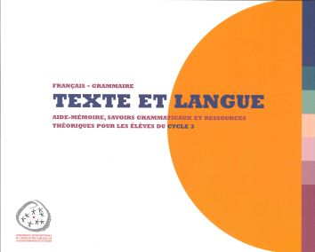 Texte et langue Français-grammaire - Memento de français 9-11 CATARO 011260