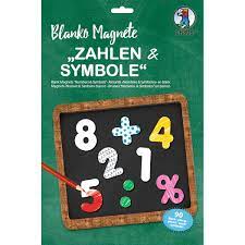 Blanko Magnete «Zahlen und Symbole», 90 Stück