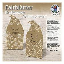 Faltblätter Kraftpapier «Weihnachten» 80 g/m2 15x15cm 100 Blatt