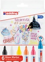 Marqueurs pour verre Edding 95 assortiment de 6 couleurs
