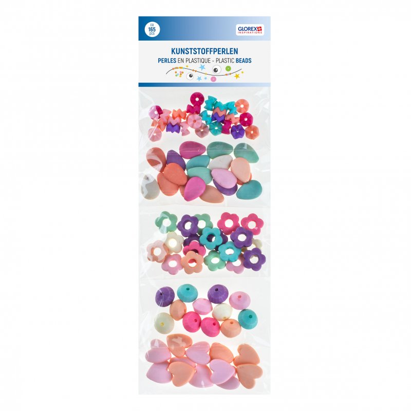 Perles en plastique assortiment 165 pces