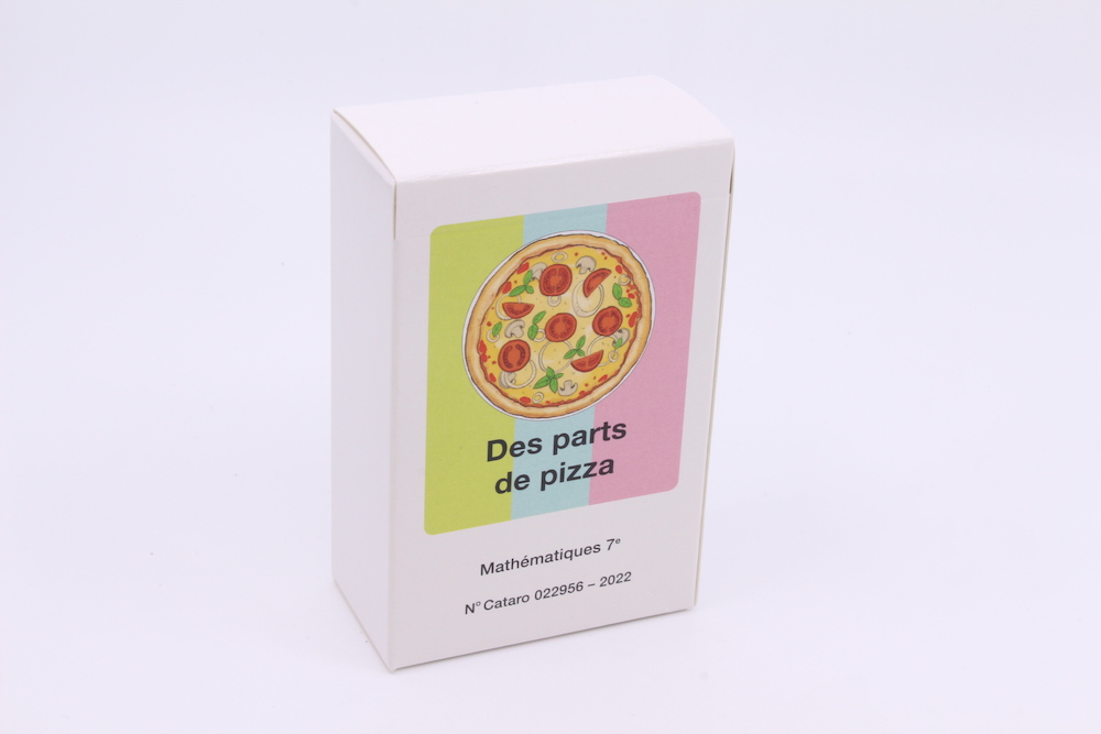 Mathématiques 7e, jeux de cartes Des parts de pizza (CATARO 022956)