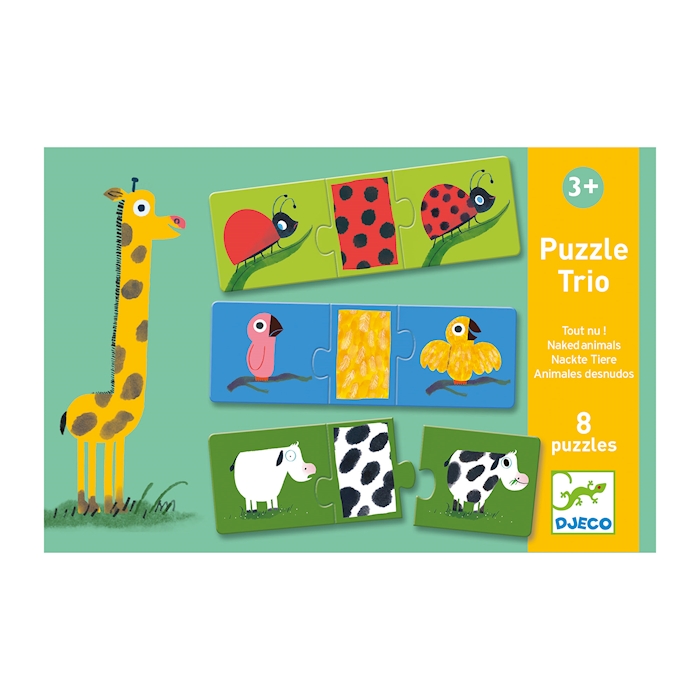 Puzzle Trio  "Nackte Tiere"