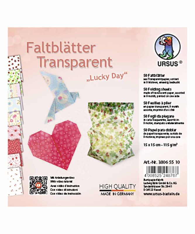 Faltblätter «Lucky Day» 115 g/m2 15 x 15 cm (50 Blatt)