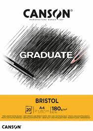 Bloc A4 Bristol Canson 180gm2 20 feuilles