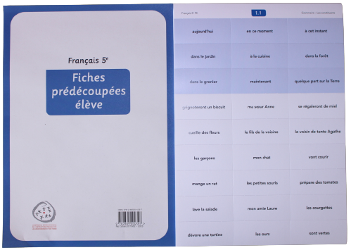 Français 5e, fiches pré-découpées élève (CATARO 11602)