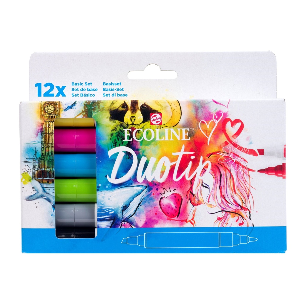 Ecoline DuoTip Basis-Set - 12 Farben