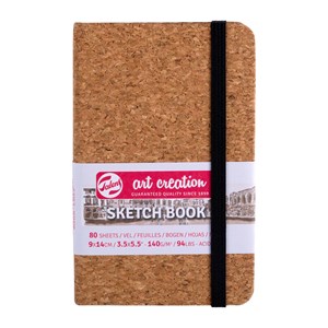 Skizzenbuch Kork 9 x 14 cm, 140 g, 80 Bogen