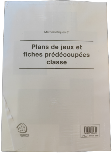 Mathématiques 8e, fiches cartonnées (prédécoupées) de classe (CATARO 23028) 