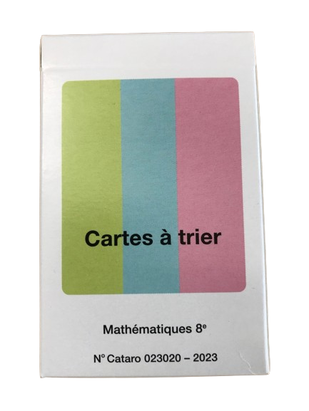 Mathématiques 8e, jeu de cartes Cartes à trier (CATARO 023020) 