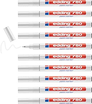 Edding 780 blanc 10pces