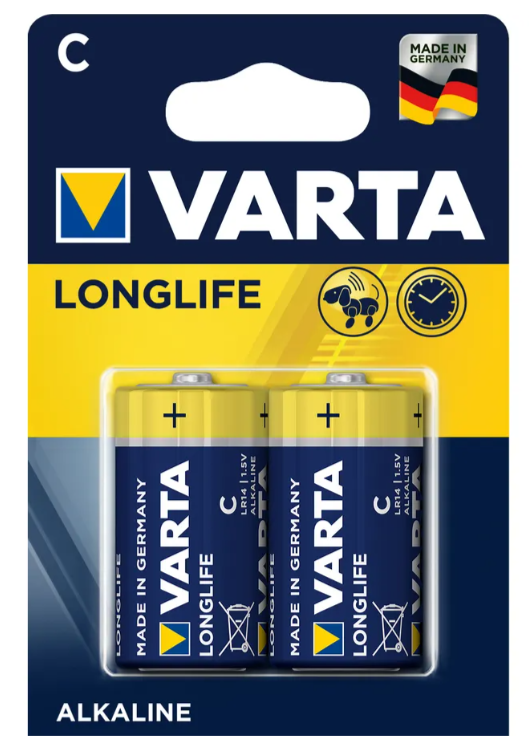 Piles LR14 1.5V Varta (pq de 2 pces)