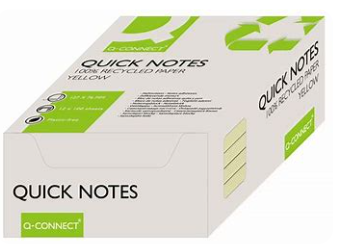 ​​Feuilles adhésives jaune Quick Notes 127 x 76 mm (Pq de 12 x 100pces)