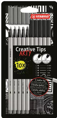 Fileliners STABILO®Creative Tips étui de 10 pièces ARTY SHADING