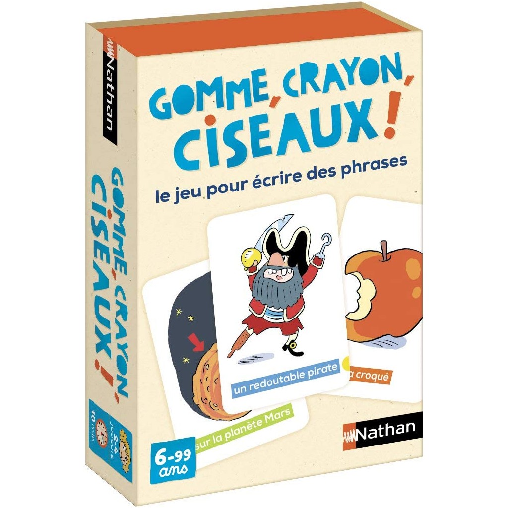 Gomme, Crayon, Ciseaux