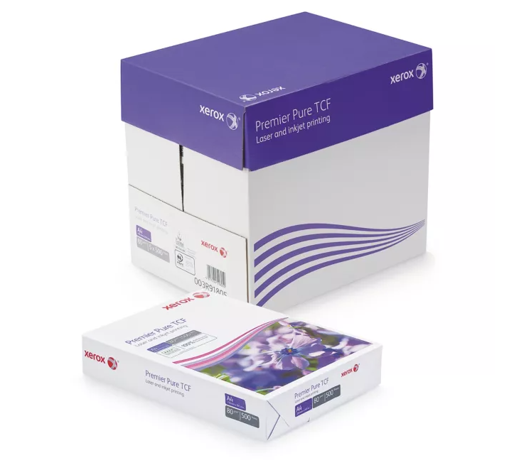 Papier photocopies A4 80g/m2 Xerox Premier TCF sans chlore blanc, Box de 2'500 fles