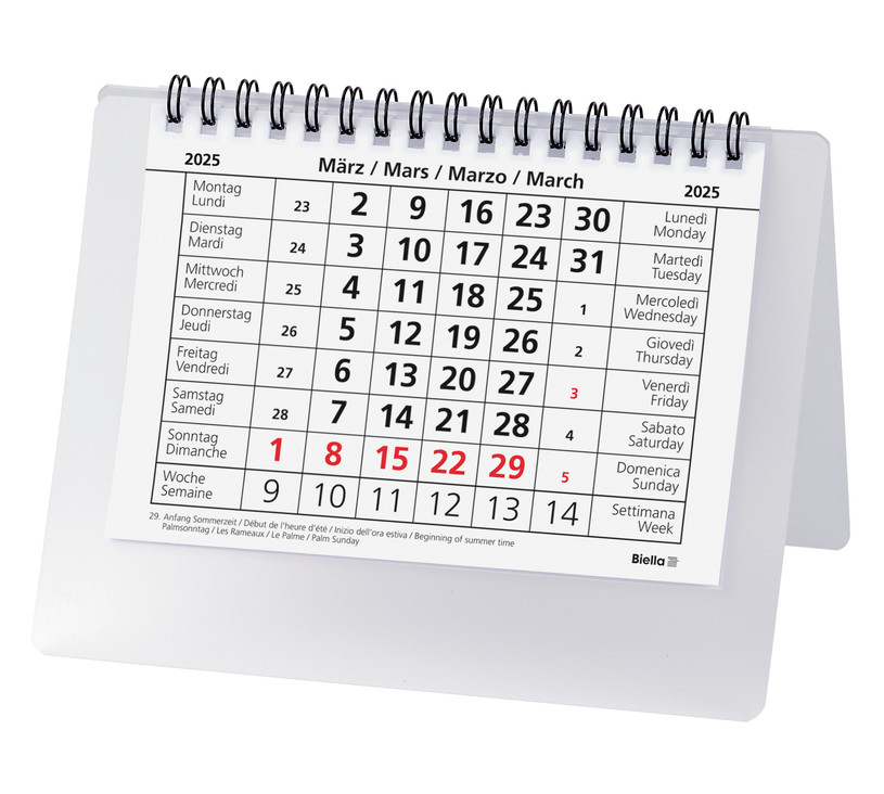 Calendrier de table Desktop Basic 2025