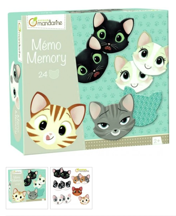 Mémory, chats et expressions