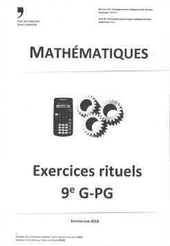 [12725] Exercices rituels de maths 9e G-PG 