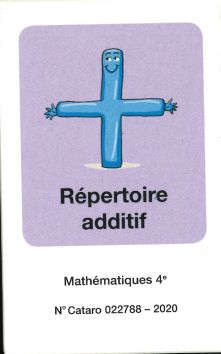 [12242] Mathématiques 4e Jeu cartes additif 0+0 à 9+9 (CATARO 022788)