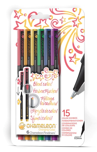 Fineliner Chameleon 6 Farben