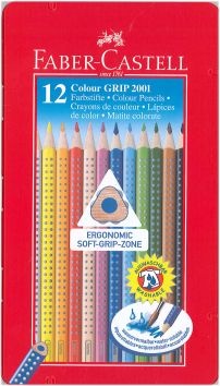 Crayons de couleur Faber-Castell Grip 2001, boîte