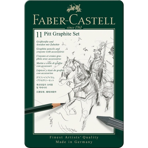 [91.947] Crayons et craies graphite PITT Faber-Castell (11 pièces)