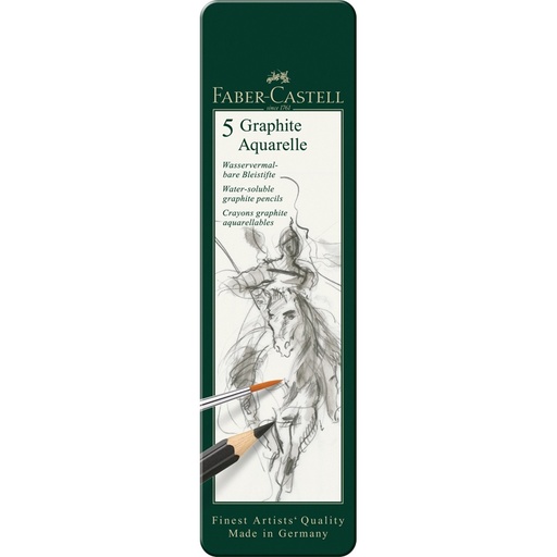 [91.948] Crayons graphite aquarelle Faber, 5 pièces