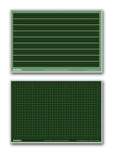 [68.224] Ardoise Scolaflex ligné 5mm quadrillé 7mm