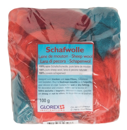 [82.345] Filz-Schafwolle 100 g  multi