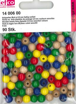 Perles en bois ø 8 mm 80 pièces