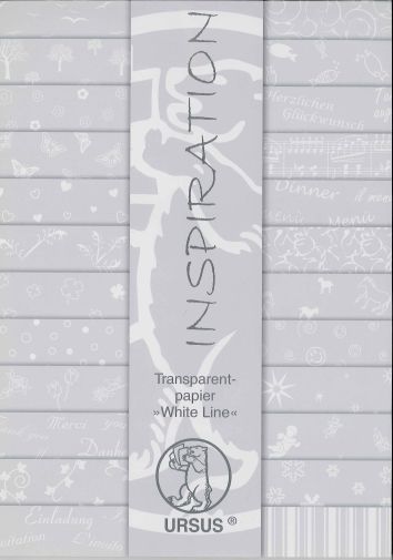 [94.451] Transparentpapierblock A4 mit weissen Motiven, 24 Blatt sortiert