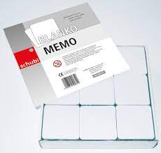 [90.291] Cartes vierges «Memo» 4.5 x 4.5 cm