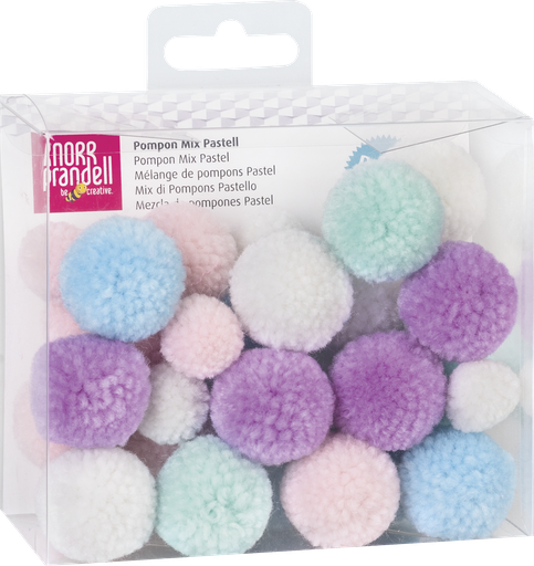 [83.344] Pompon Mix Sortiment pastell  30 Stück