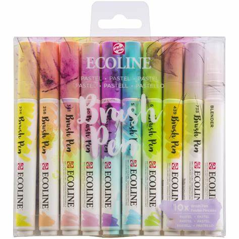 [93.153] Ecoline Brushpen 10 couleurs pastel