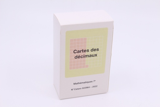 [12537] Mathématiques 7e, jeux de cartes Cartes des décimaux (CATARO 022964)