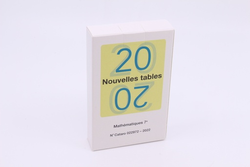 [12538] Mathématiques 7e, jeux de cartes Nouvelles tables (CATARO 22972)