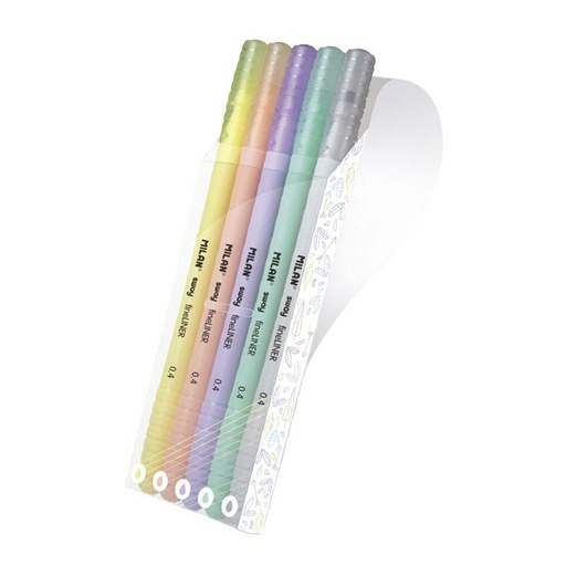 [67.289] Fineliner Milan boîte de 5 couleurs pastel