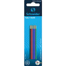 [67.269] Recharge pour stylo à bille Schneider 4 couleurs (pq de 5 pces)